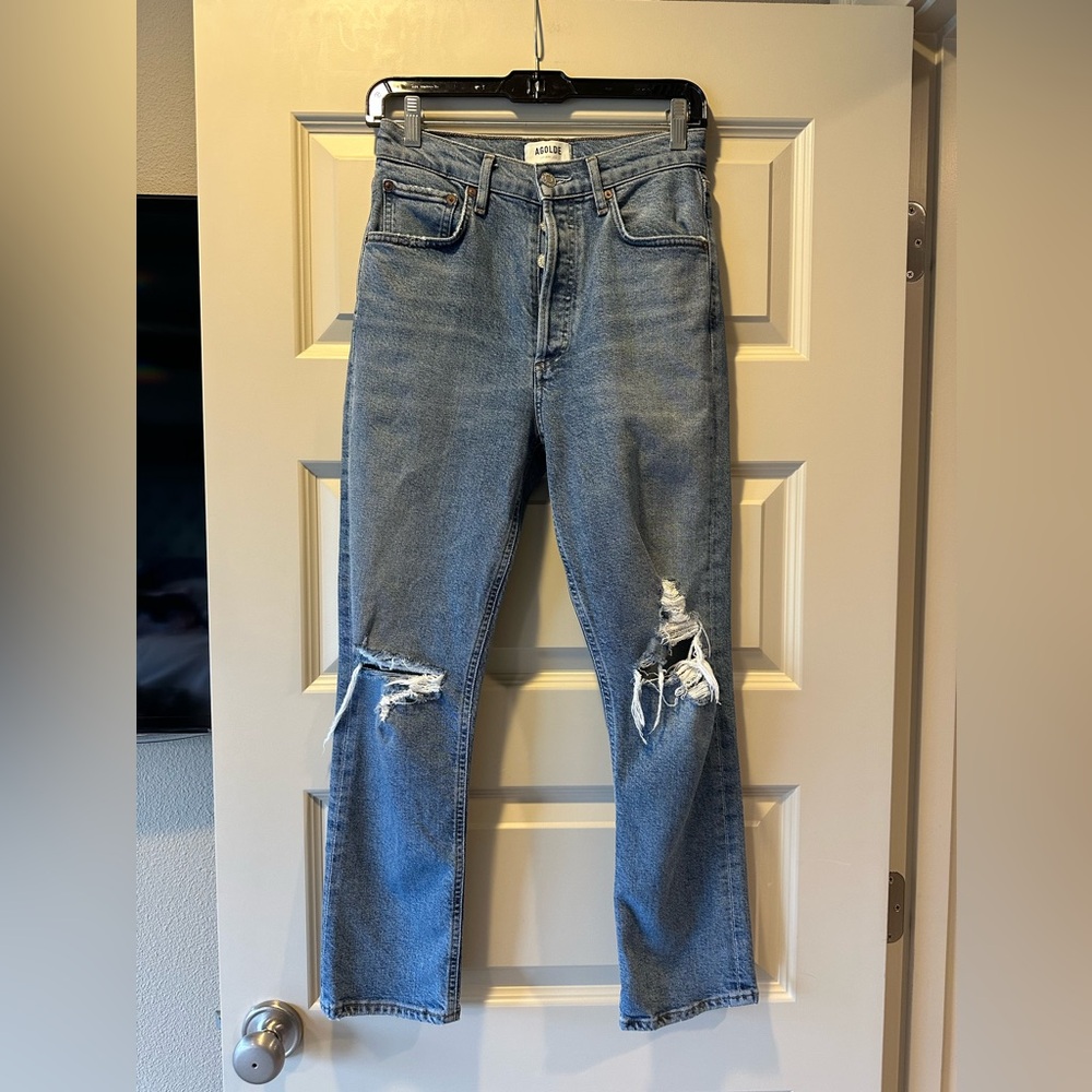 AGOLDE Riley High Rise Straight Crop Jeans - Picture 2 of 9